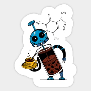 Coffee Robot Sticker